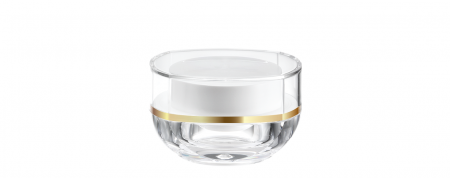 Bocal à crème carré en acrylique de 15 ml